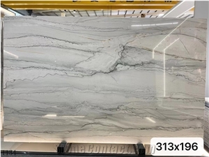 Brazil Infinity White Quartzite Polished Project Large Slabs
