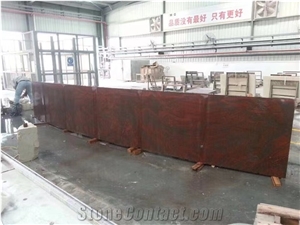 Brazil Iron Red Granite Big Size Polished Bar Counter