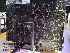 China Century Black Ice Flower Marble Slab For Decoration