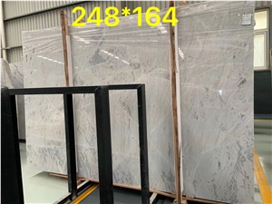 China Van Gogh Grey Marble Polished Slab For Project Tile