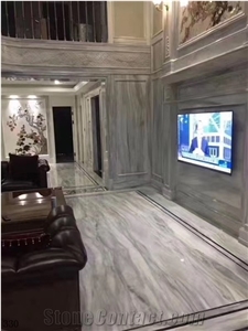 China Venato White Marble Polished For Outdoor Flooring Use