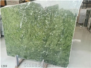 China Verde Pavone Green Marble Polished For Interior Design