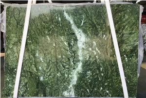 China Verde Pavone Green Marble Polished For Interior Design