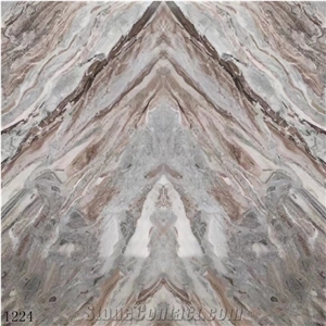 India Fantasy Brown Marble Slabs Polished For Interior Use