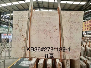 Ivory Red Marble White Red Marble Slab For Flooring Tile Use