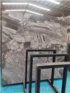 Turkey Silver Breccia Marble Polished Slabs For Living Room