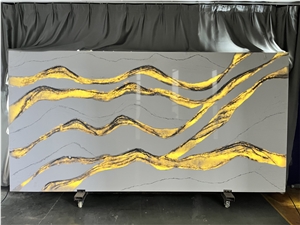GOLDTOP OEM/ODM Calacatta Skara Quartz Slabs
