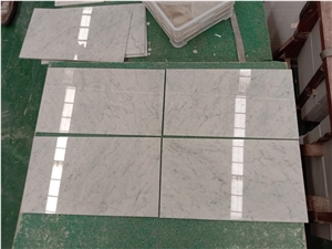 Carrara White Marble Polished Slabs For Kitchen Countertops