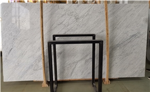 Carrara White With Veins Polished Marble Tiles For Floor