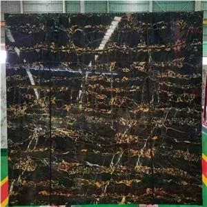 GOLDTOP OEM/ODM Nero Portoro Black Marble Floor Tile