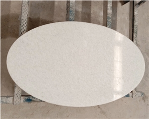 High Quality Absolute White Marble Polished Round Tiles