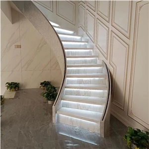 High Quality White Cary Ice Marble Stairs