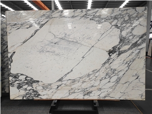 Hot Sale Stone With Irregular Veins White Marble Slabs