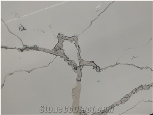 China Artificial Calacatta Alaska Quartz Stone Slab