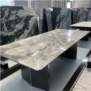 Customized Galaxy Starlight Marble Table Top For Dining Room