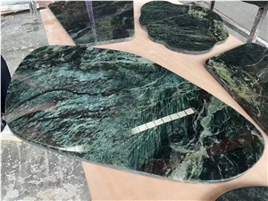 Green Marble Furniture Ice Jade Coffee Table For Home Decor