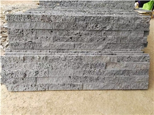 Grey Lava Stone Wall Cladding Veneer 5 Stacked Ledger Panels