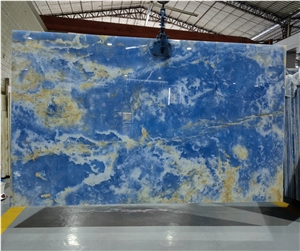 Natural Blue Onyx Slabs Tile