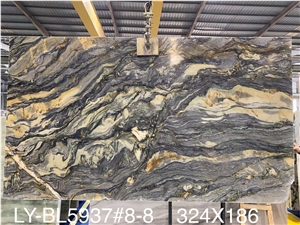 New Available 18Mm Polished Natural Slab Blue Silk Quartzite