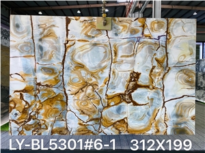 Polished Gold Deep Quartzite For Home Decoration