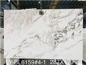 Polished Natural Stone 18Mm Picasso White Marble Slabs