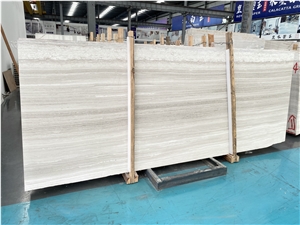Polished White Wood Marble For Home Decoration