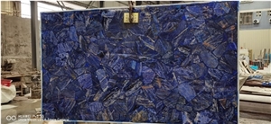 Semiprecious Gem Stone Blue Sodalite Wall Tile Slab