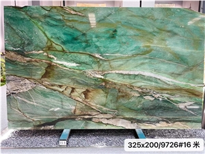 Crystal Patek Philippe Green Quartzite Slabs, Light Green Slab