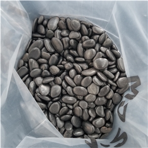 High Polished Black Pebble Stone For Landscaping Decoration