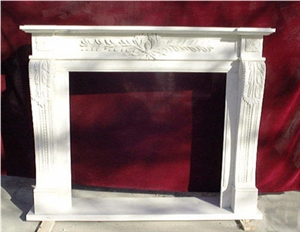 Indoor Hand Carved Fireplace Fireplace Mantel For Sale