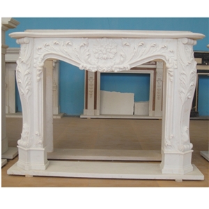 Marble Carved Fireplace, Freestanding Fireplace Surround