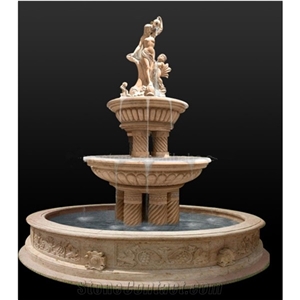 Natural Stone Carved Modern Water Fountain Outdoor