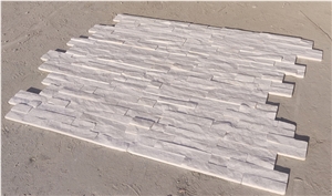 Pure White Natural Culture Stone Cladding Exterior Wall