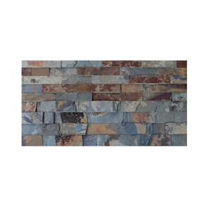 Rusty Slate Wall Cladding Panels Exposed Wall Stone