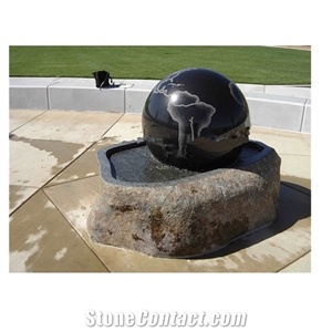 Sculpture Modern Water Fountain, Floating Ball Fountain