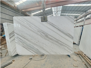 Natural Stone Polished White Volakas Marble Slabs