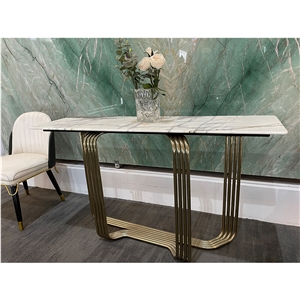 Rectangle Marble Modern Luxury Stone Dining Table Set For Sale