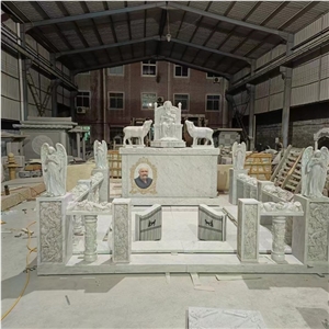China Factory White Marble Mausoleum Design