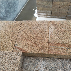 China Flamed G682 Yellow Granite Paving Tiles