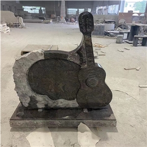 Guitar Design Granite Headstones