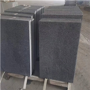 Honed China Dark Grey Impala Granite Tiles