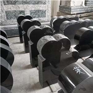 Wholesale Absolute Black Granite Heart Headstones