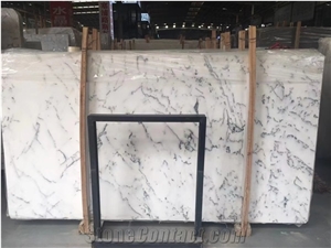 2023 China Crystal Fine Lines Snow White Marble Slab&Tiles