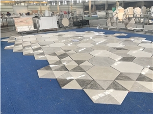 Aran White Marble Mix Marble Floor For Project