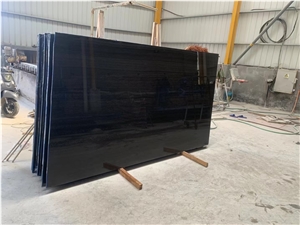 Black Wood Vein Marble Slab For Hotel Project