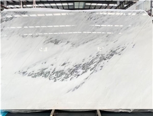 China Ink White Marble Slab&Tiles For Project