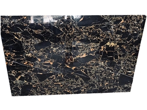 Factory Price Black Gold Flower Marble Slab For Project