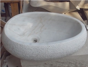 Factory Price Guangxi White Marble Basin For Project