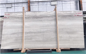 Factory Price White Wood Grain Marble Slab&Tiles For Project