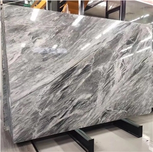 Italian Himalaya Grey Marble Slabs For Wall And Flooring